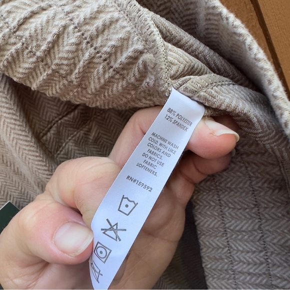 Glyder | NWT Size XL Herringbone On The Go Ankle Pants in Mocha From Stitch Fix - Picture 9 of 14